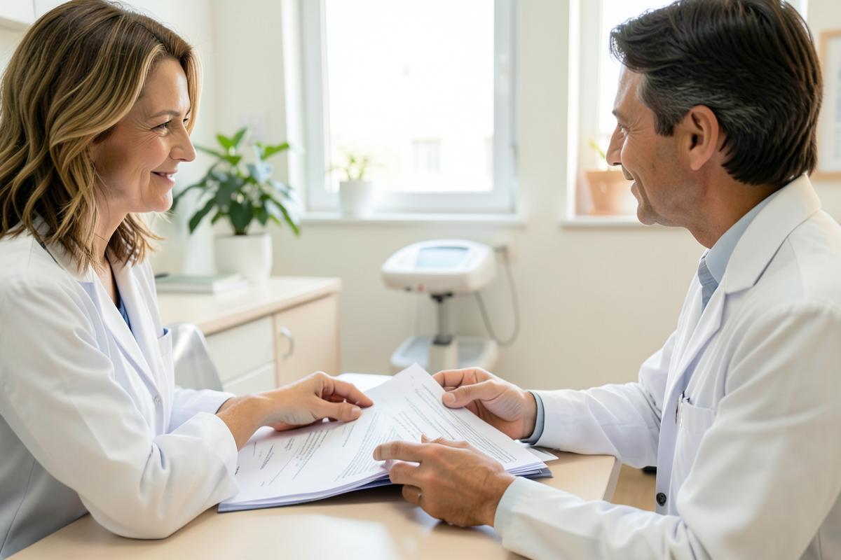Consultație medicală într-o clinică de oncologie